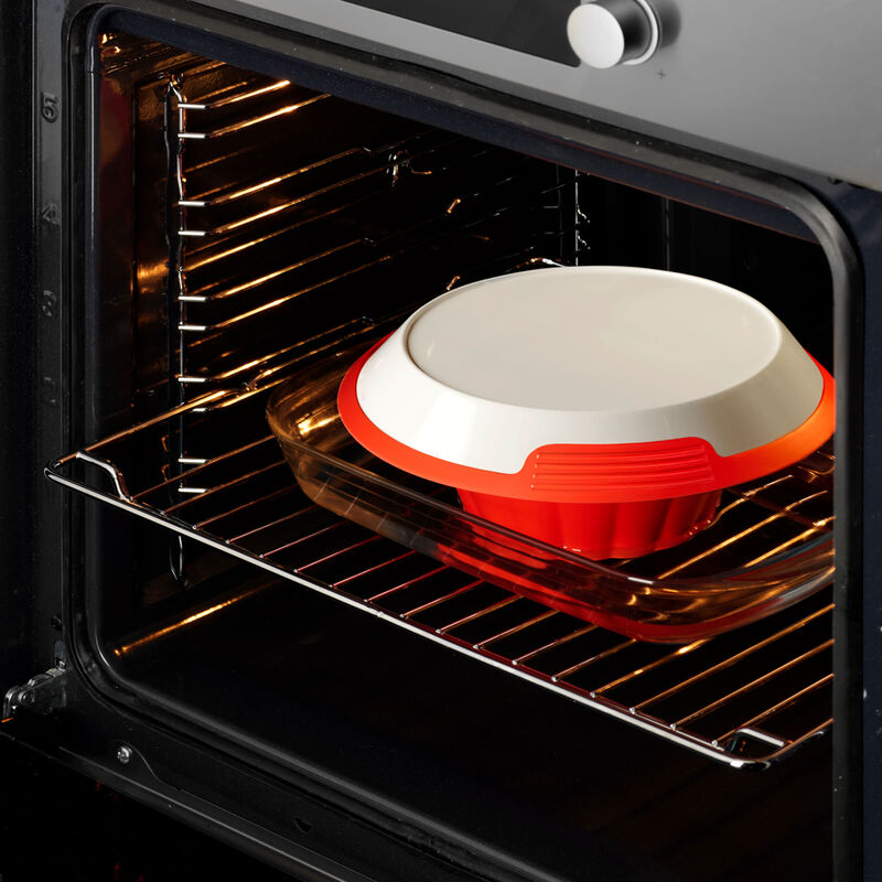 Puddingform med fat, rød