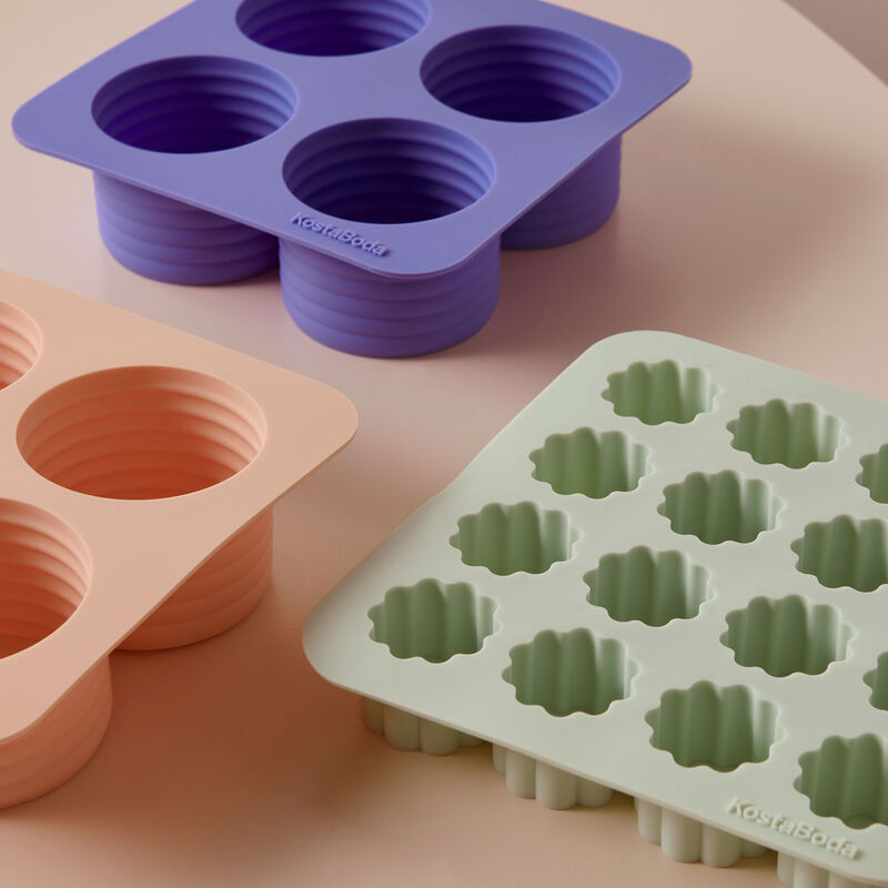 Kosta Boda Viva Iskubsform 4 stk, rosa