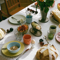 Confetti tallerken 24 cm, lemon