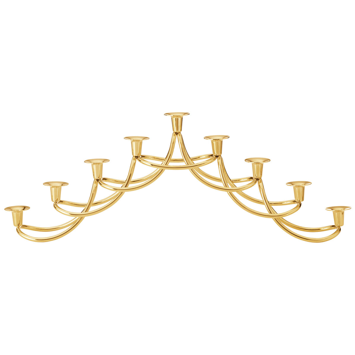 Georg Jensen Harmony Menorah ljusstake, 18k guld