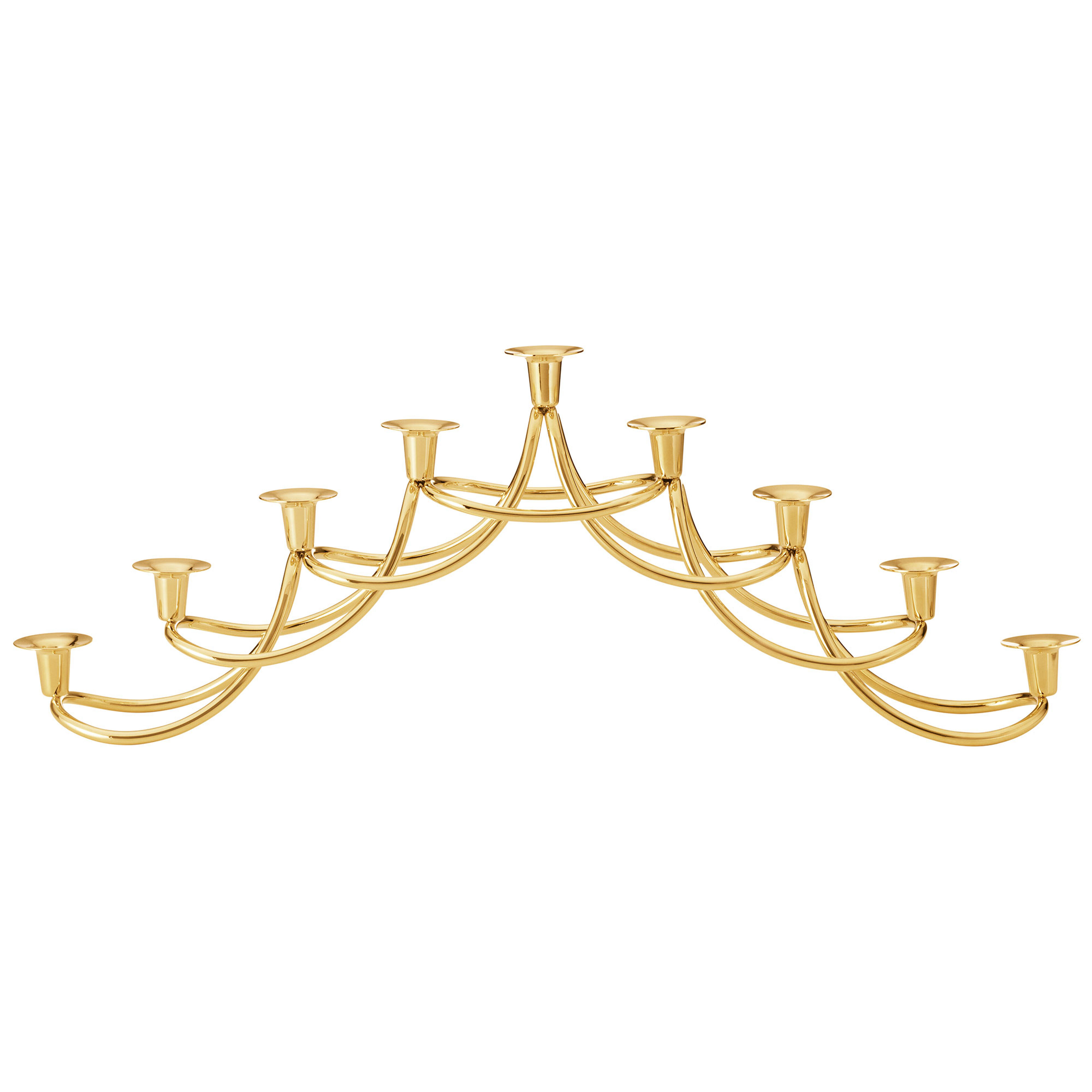 Georg Jensen Harmony Menorah lysestake, 18K gull