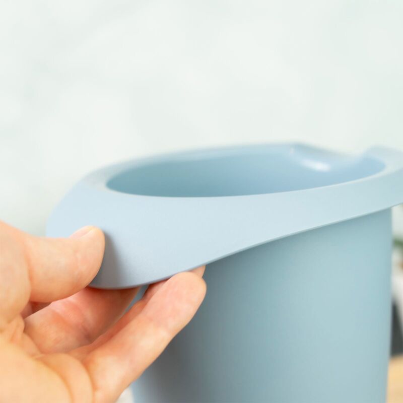 Blandskål 1 liter, vit/blå