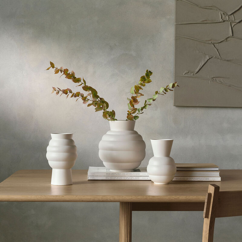 Knabstrup Tortus Archie Maljakko 21 cm, valkoinen