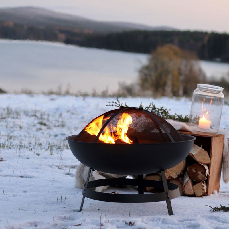 Traditional ildsted + gnistbeskyttelse