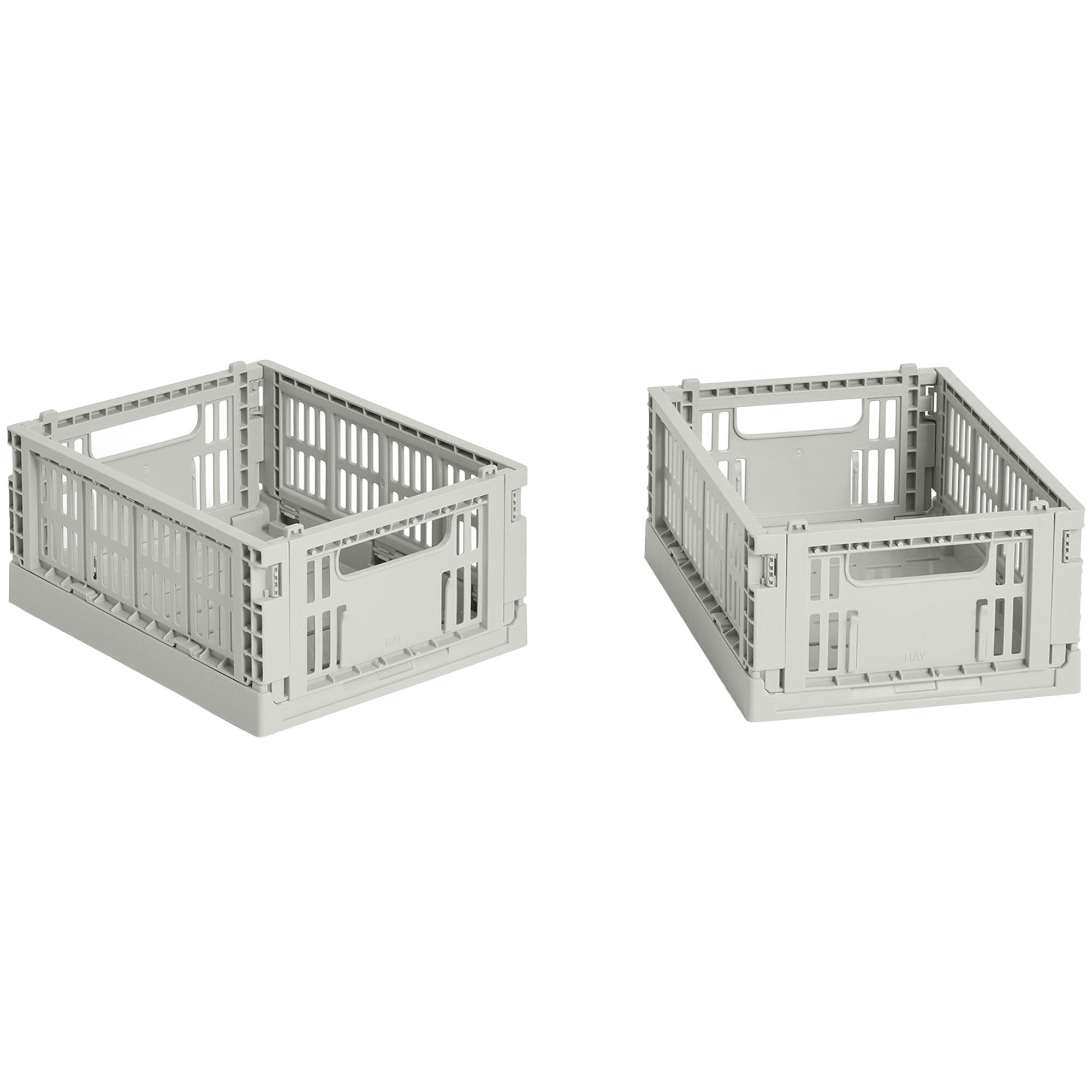 HAY Colour Crate Mini oppbevaringsbokser 2 stk, grey