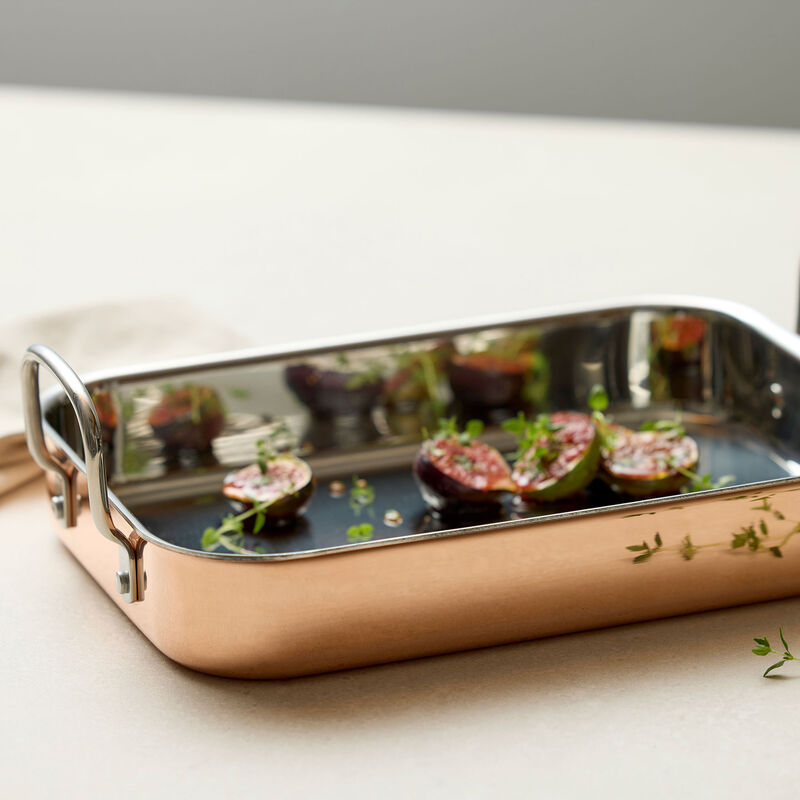 Blomsterbergs Ildfast form 35x25,5x6 cm, kobber