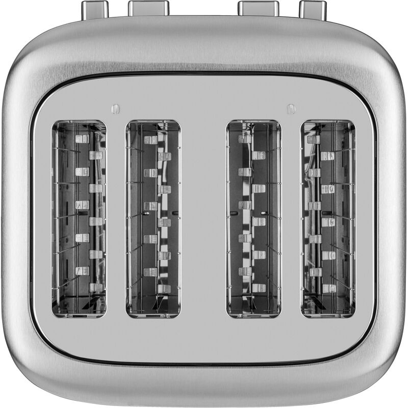 Brødrister med manuel kontrol, 4 skiver, rustfrit stål