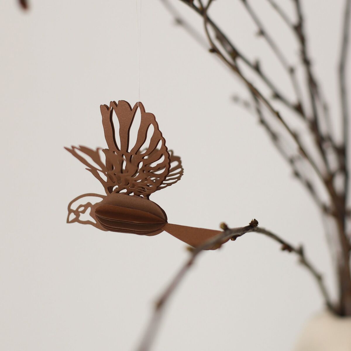Paper Bird koriste 2-pakkaus, coffee