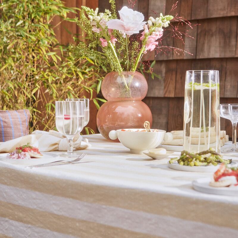 Lasi maljakko 23 cm, taupe