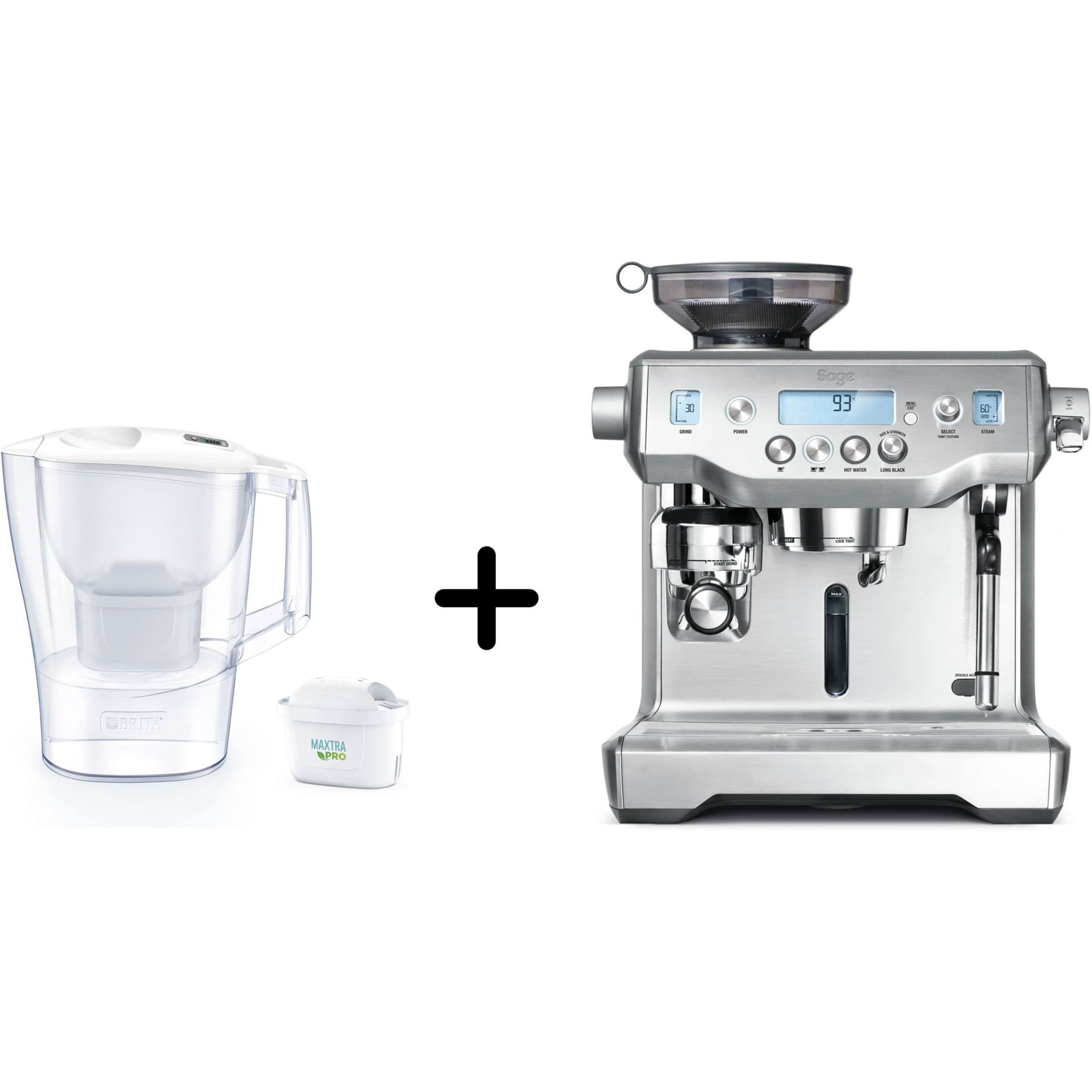 BES980 The Oracle espressomaskin + Brita Aluna filterkanna