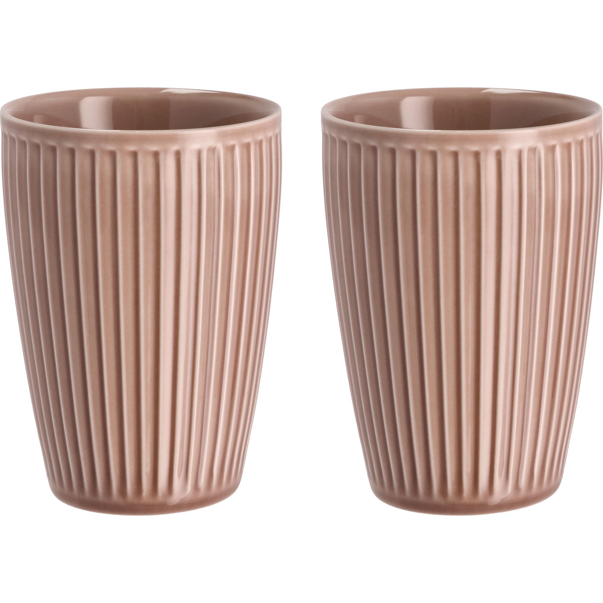 Plissé termosmugg 25 cl, 2 st, woodrose