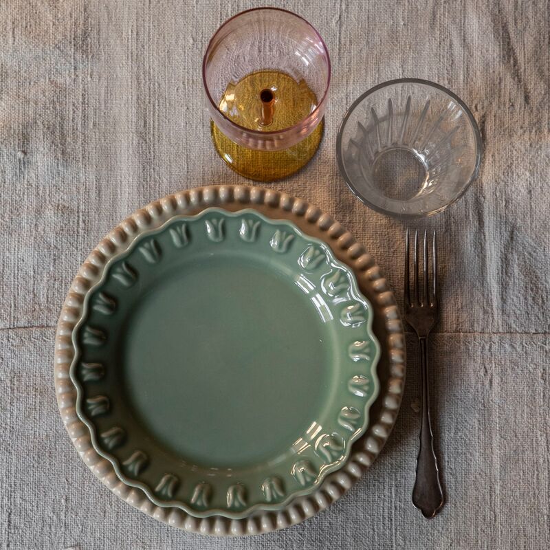 Tulipa lautanen 20 cm 2 kpl, verona vihreä