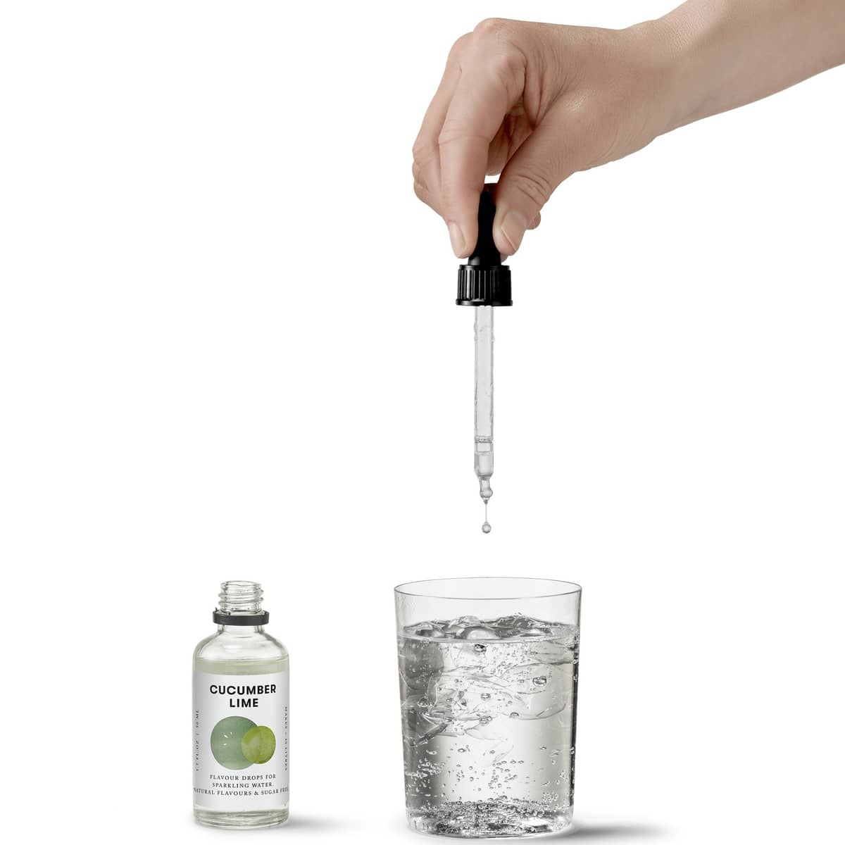 Flavour drops, cucumber lime