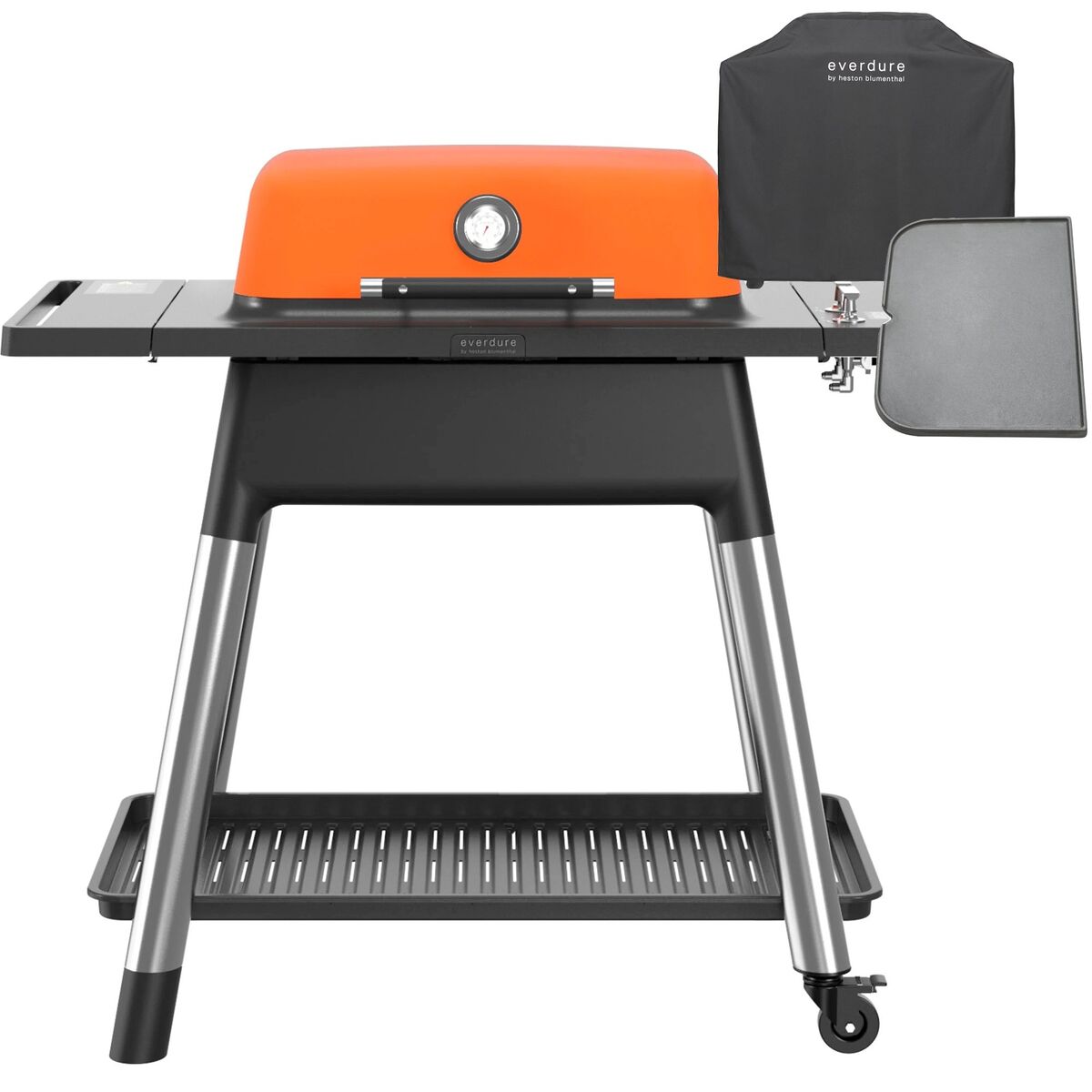 Force gasgrill + grillbetræk & grillplade mat orange