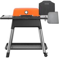Force gasgrill + grillbetræk & grillplade mat orange
