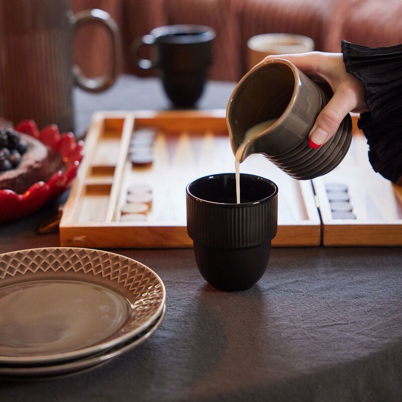 Edith rund dug 180 cm, grå