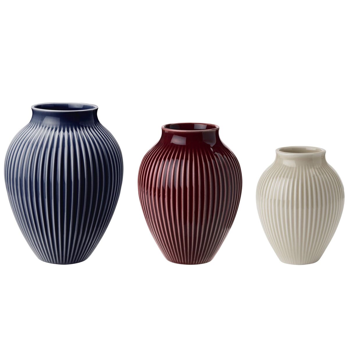 Minivase, ripple berry/sand/dark, 3 stk.