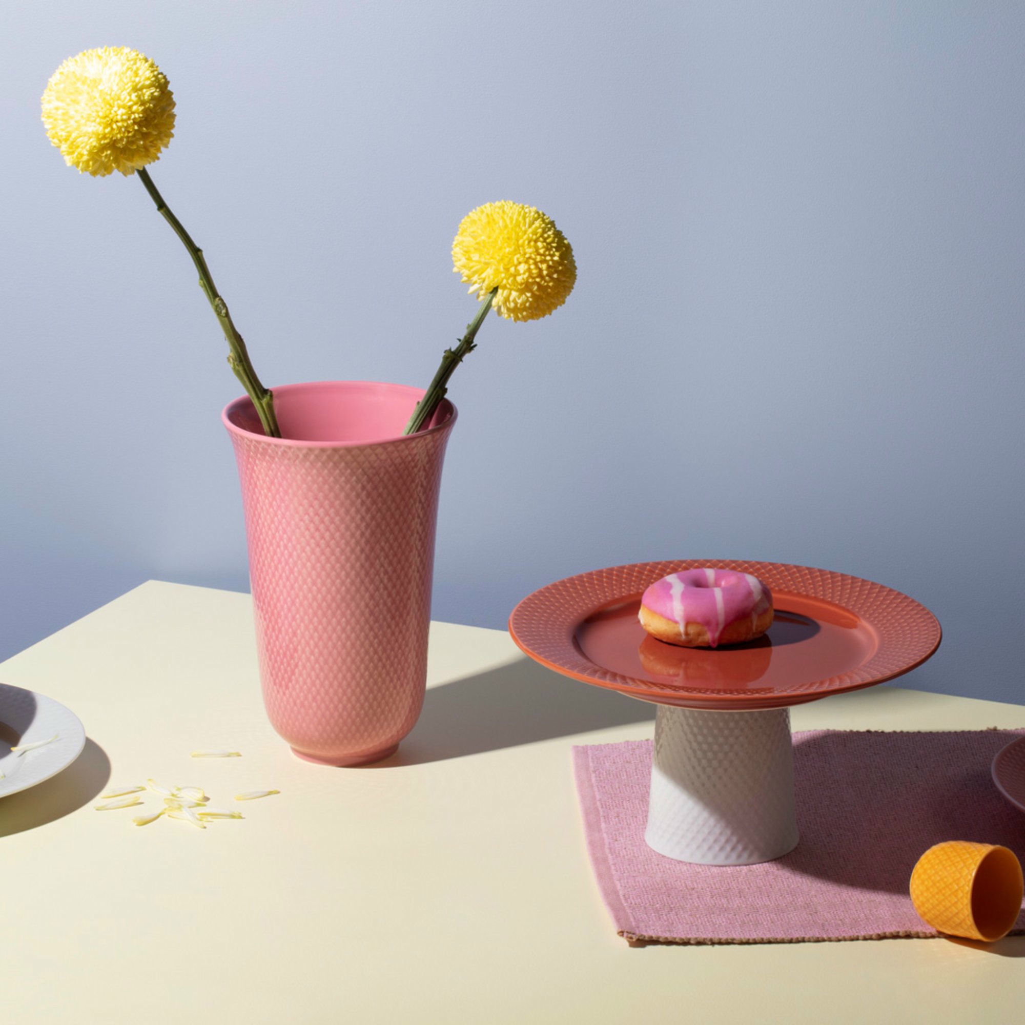 Alternativ bild 1 för Lyngby Porcelæn Herringbone bordstablett, rosa