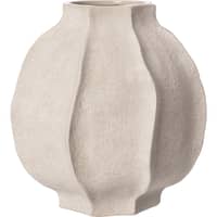 Vas stengods 18 cm, naturvit