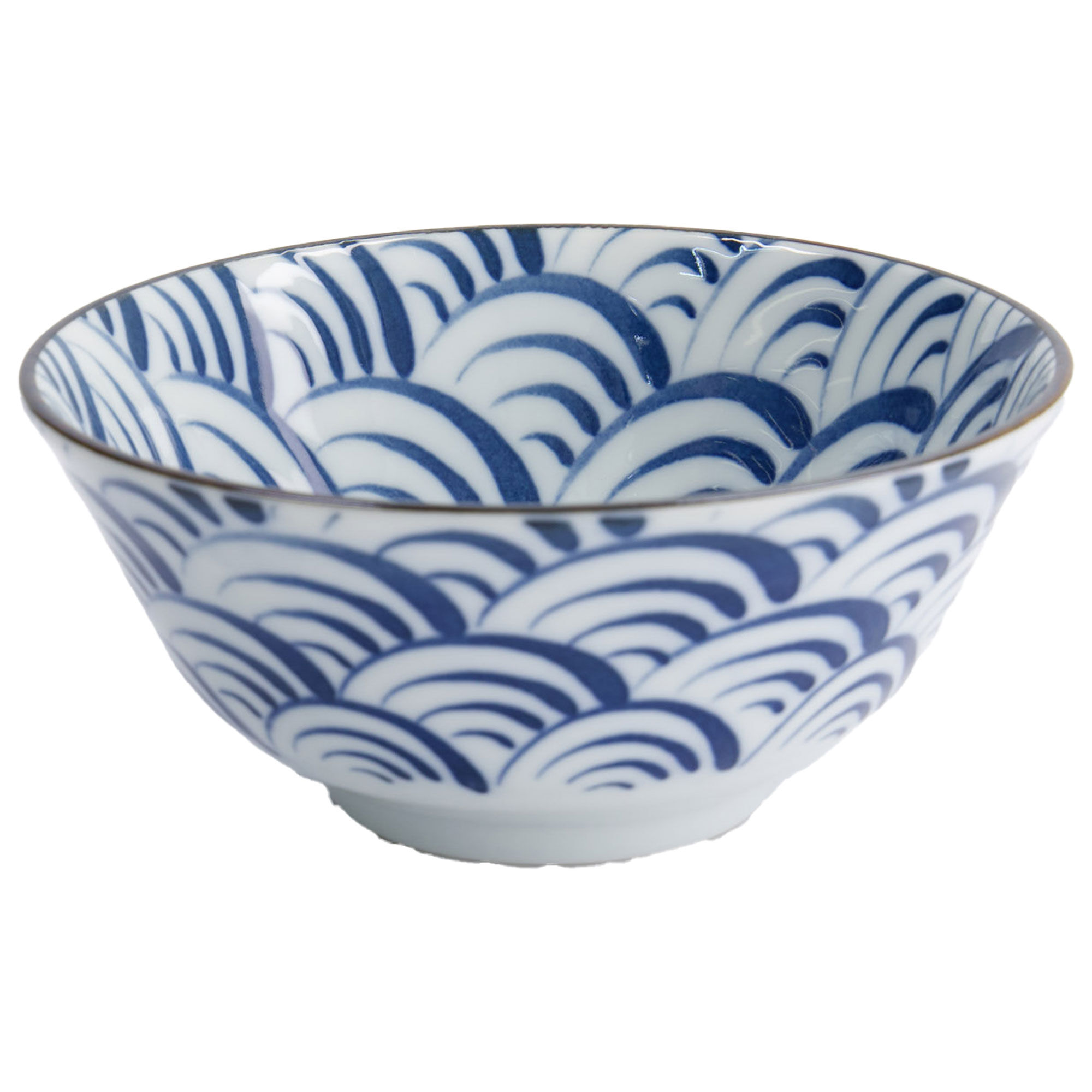 Tokyo Design Studio Natsu Nami Tayo skål 500 ml, blå/hvid