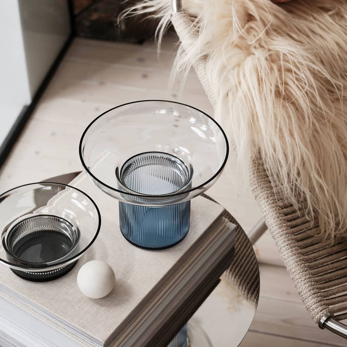 Ensemble vase 15 cm, blue/grey