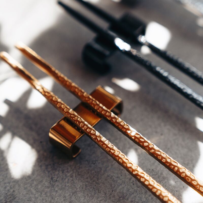 ätpinnar 4 par, mässing