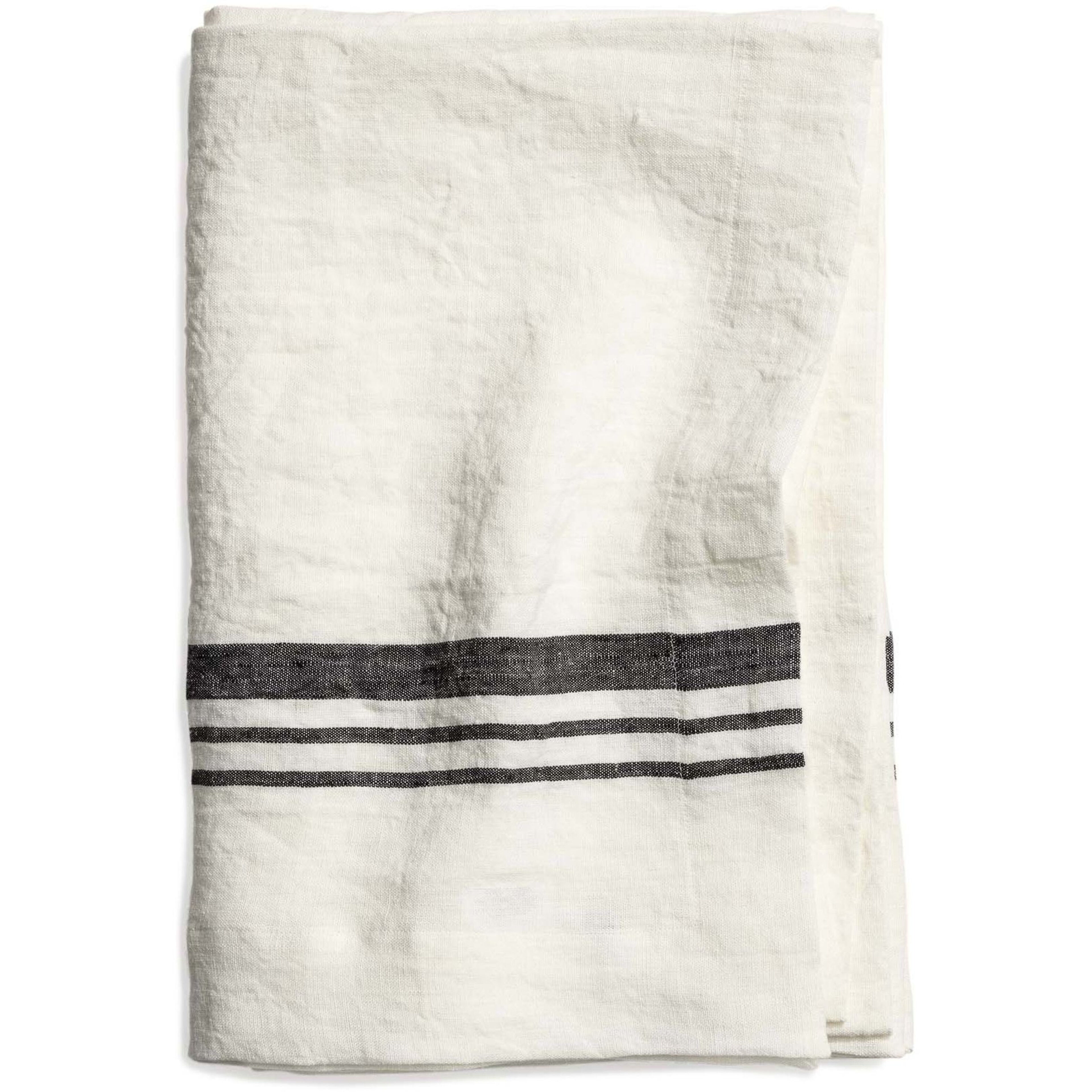 Duk LIMRICK i linné, stripe, Off-White
