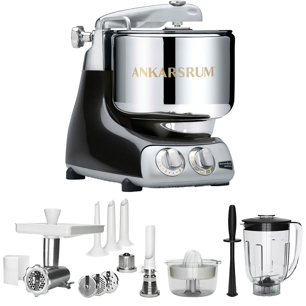 AKM 6230 Köksmaskin + Deluxepaket, Black Diamond