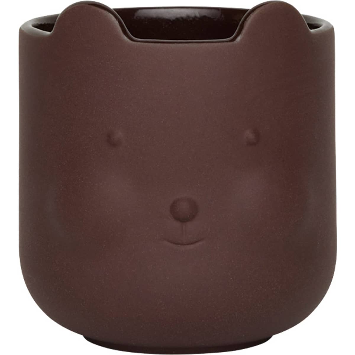 Bjørne krukke 9 cm, terracotta