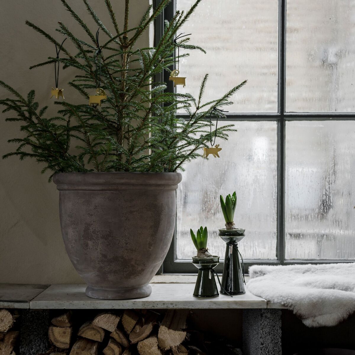 Lökvas 16 cm, mörkgrön