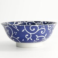 Blue Karakusa ramenskål 1300 ml, blå/vit