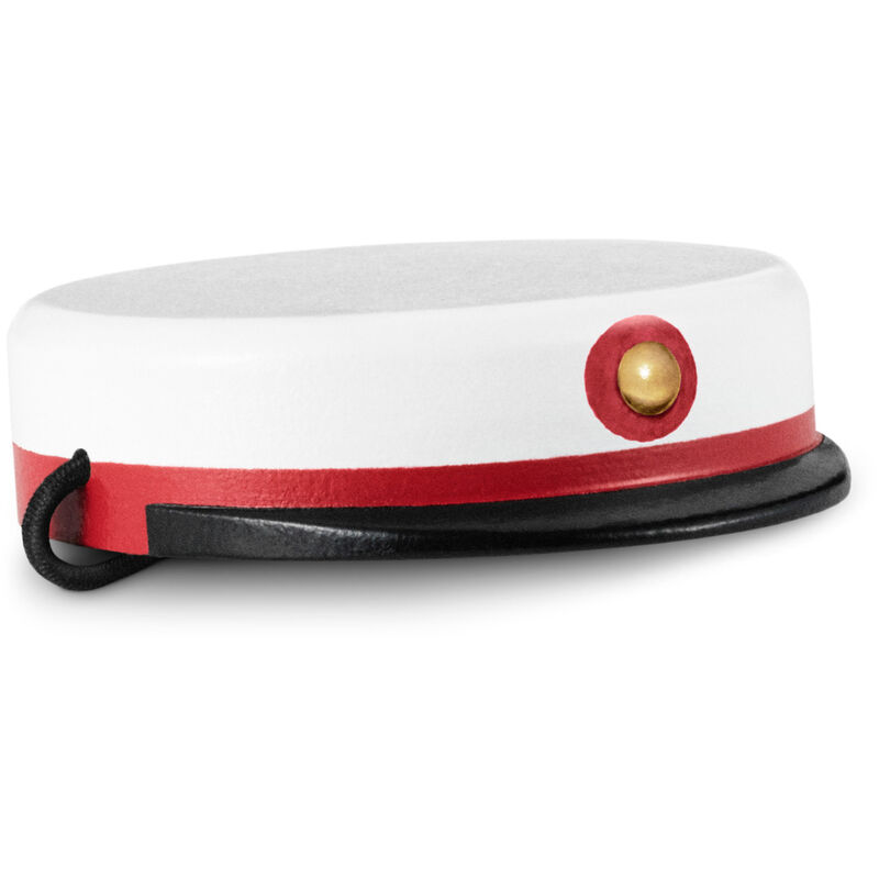 Rød studentlue til mellom ape