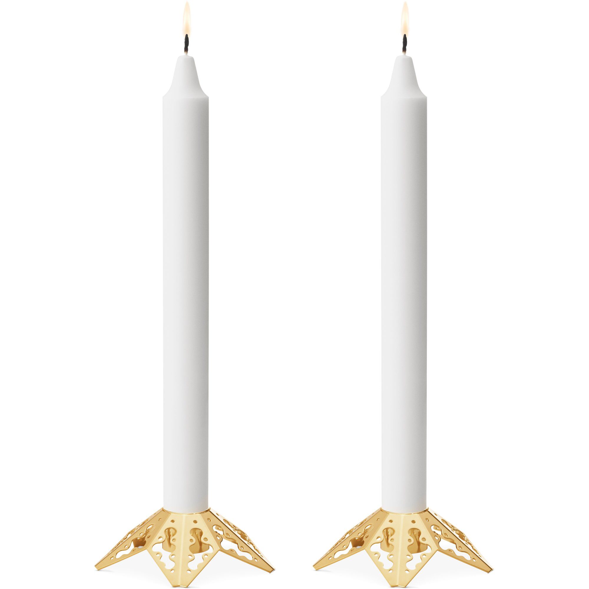 Georg Jensen 2022 årets ljusstake 2 deler gullbelagt