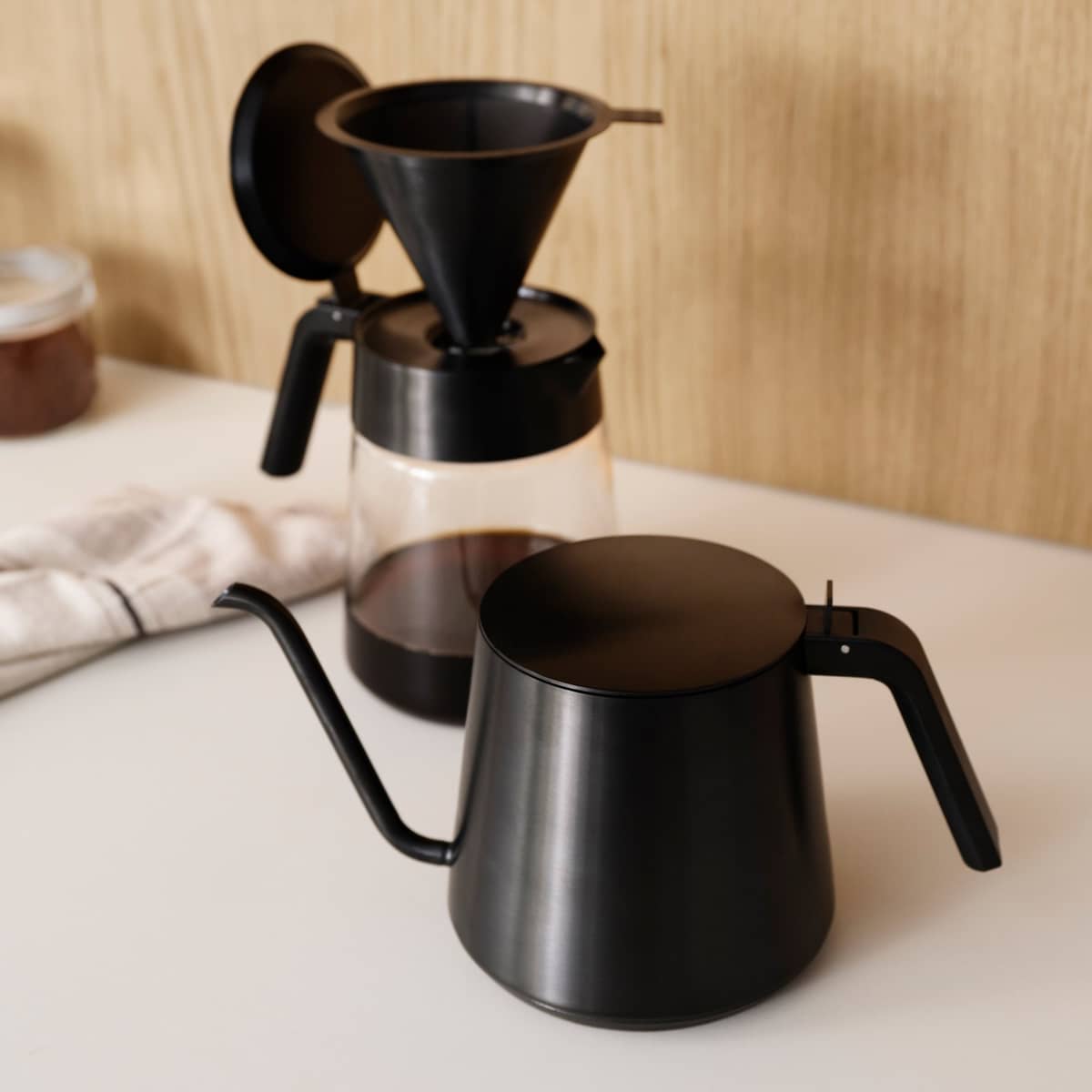 Nohr slow brew kahvisuppilo, black metallic