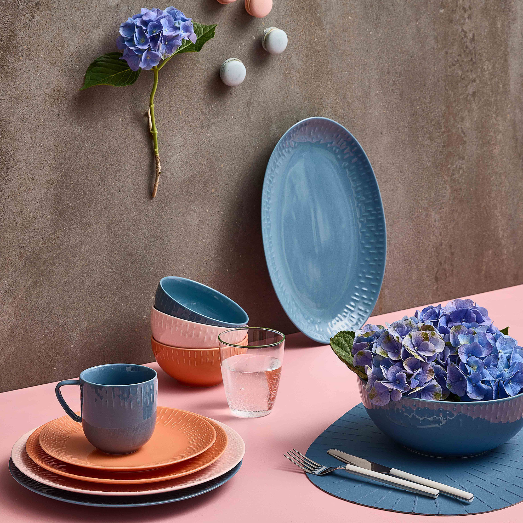 Confetti fad 36 × 25,5 cm, blueberry