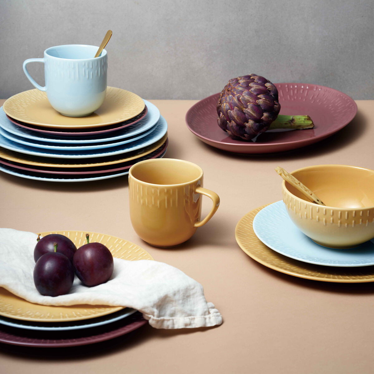 Confetti middagstallerken 27,5 cm, bordeaux