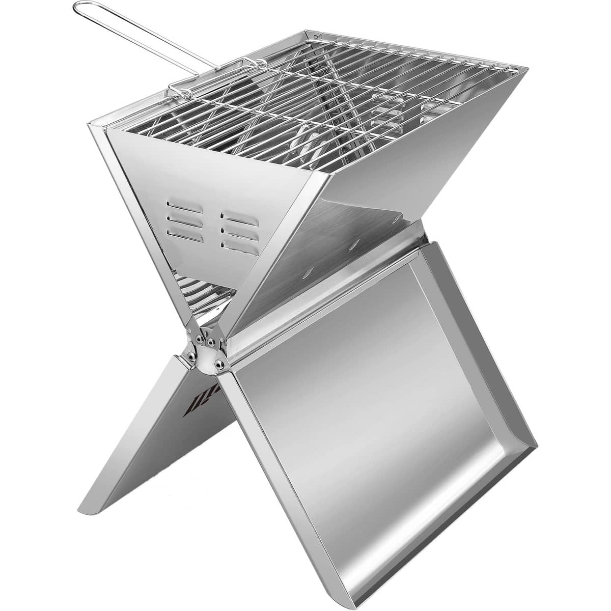Vikbar grill 36 x 26 cm, rostfritt stål