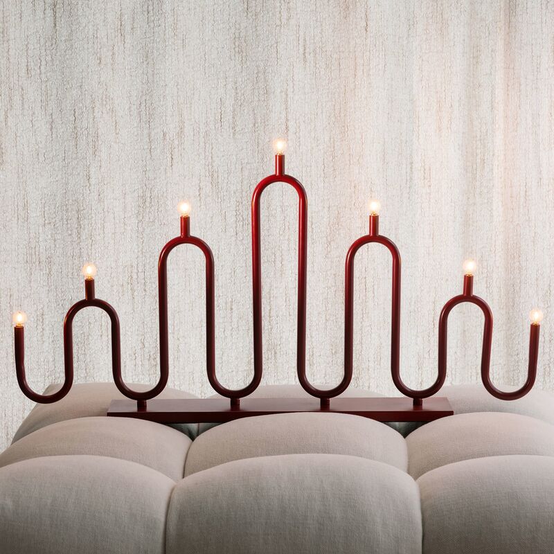 7 Adventsljusstake, röd