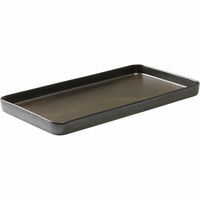 RAW rektangulær tallerken metallisk brun 34x18 cm. 