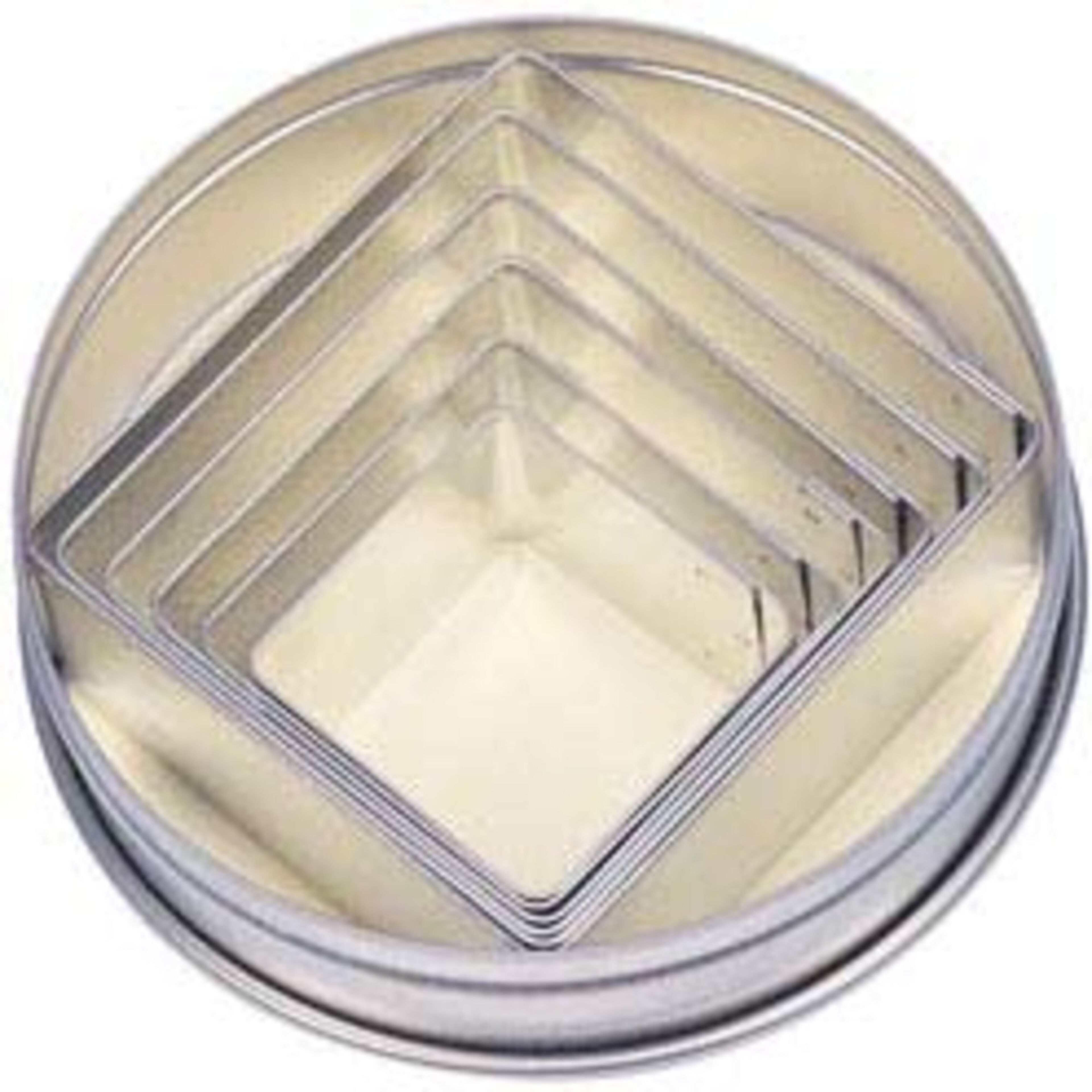 Kakformar Fyrkanter 6 st i förvaringsask