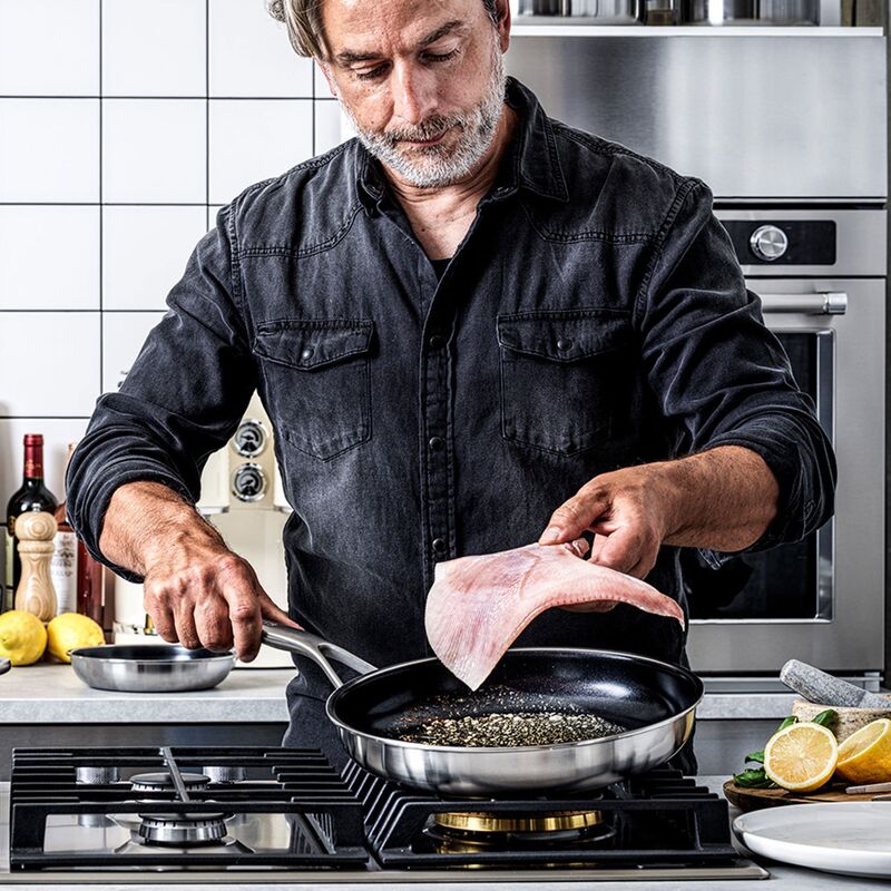 Stekepanne 24 cm, rustfritt stål