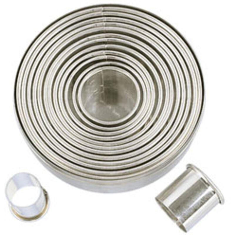 Udstikker Kageform Rund 14 stk. Dia 2,5cm - 10,5 cm