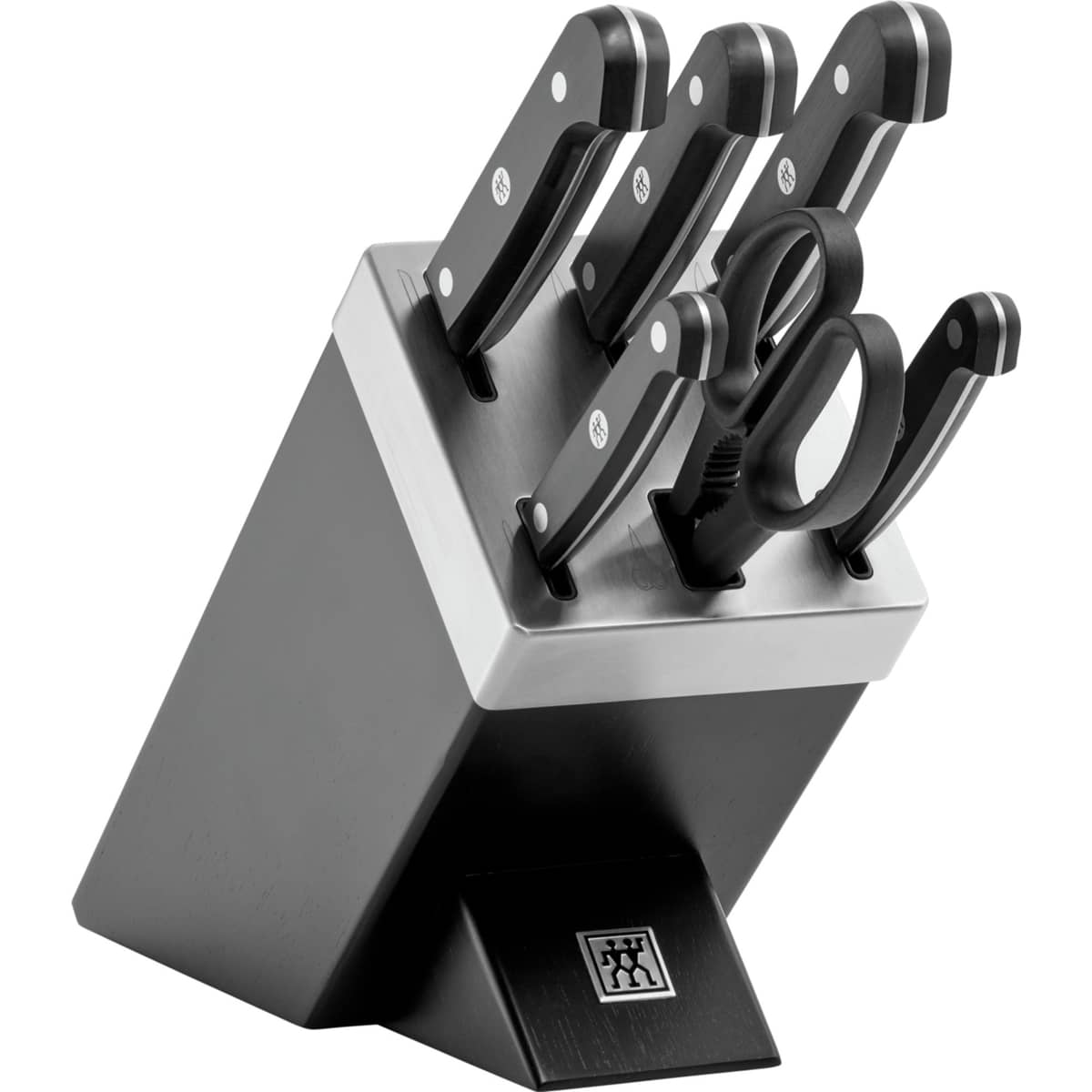 Gourmet selvslibende knivbloksæt, 7 dele
