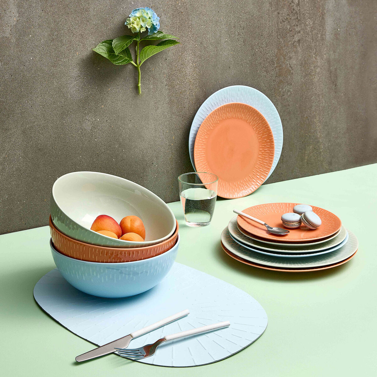 Confetti middagstallerken 27,5 cm, apricot