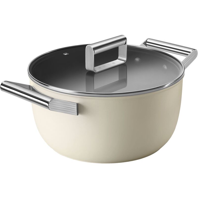 Kattila, kannellinen, 24 cm, kermanvaalea