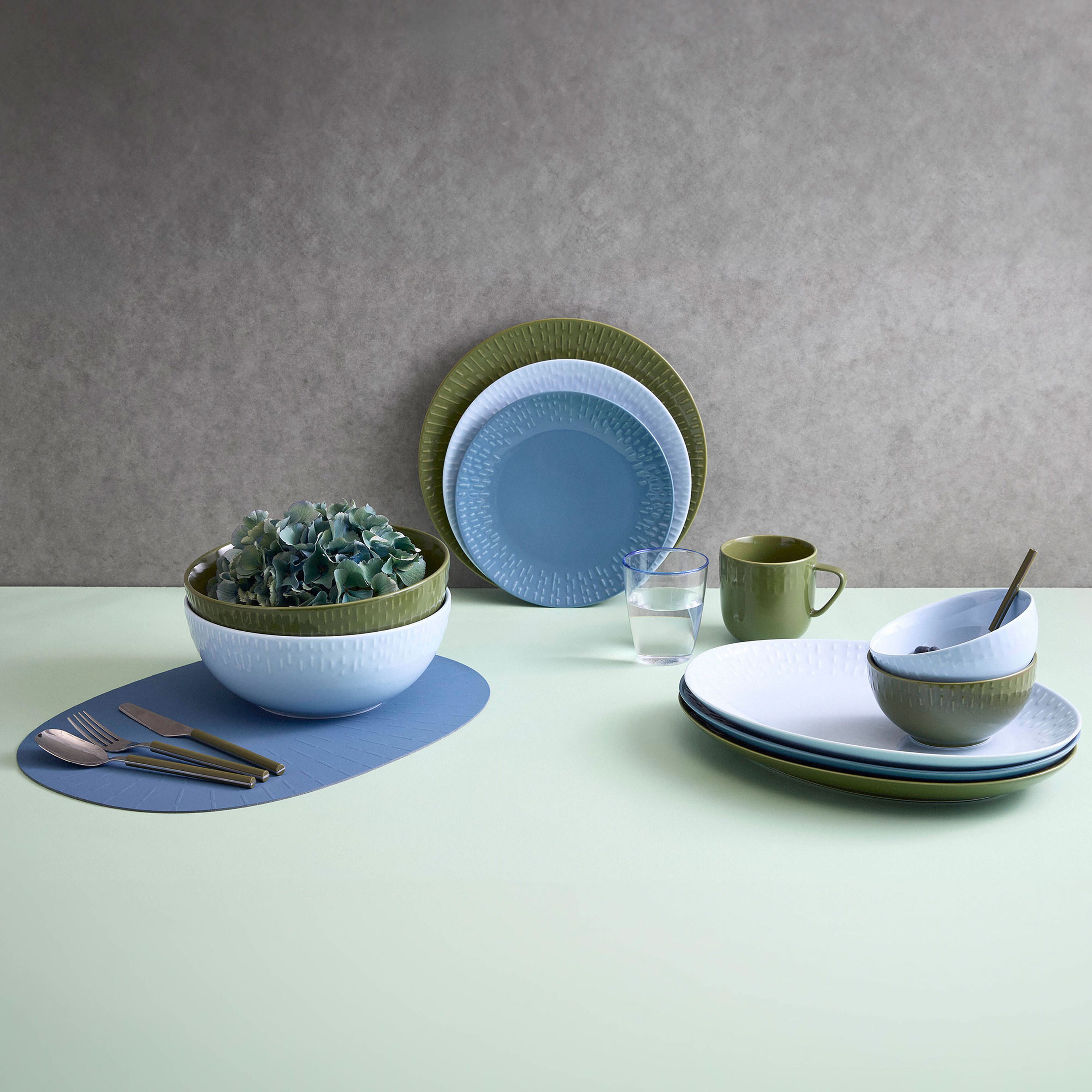 Confetti desserttallerken 21 cm, blueberry