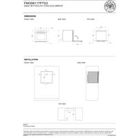 FMOD6117PTG3 Modern innbyggingsovn med pyrolyse 80 liter, gull