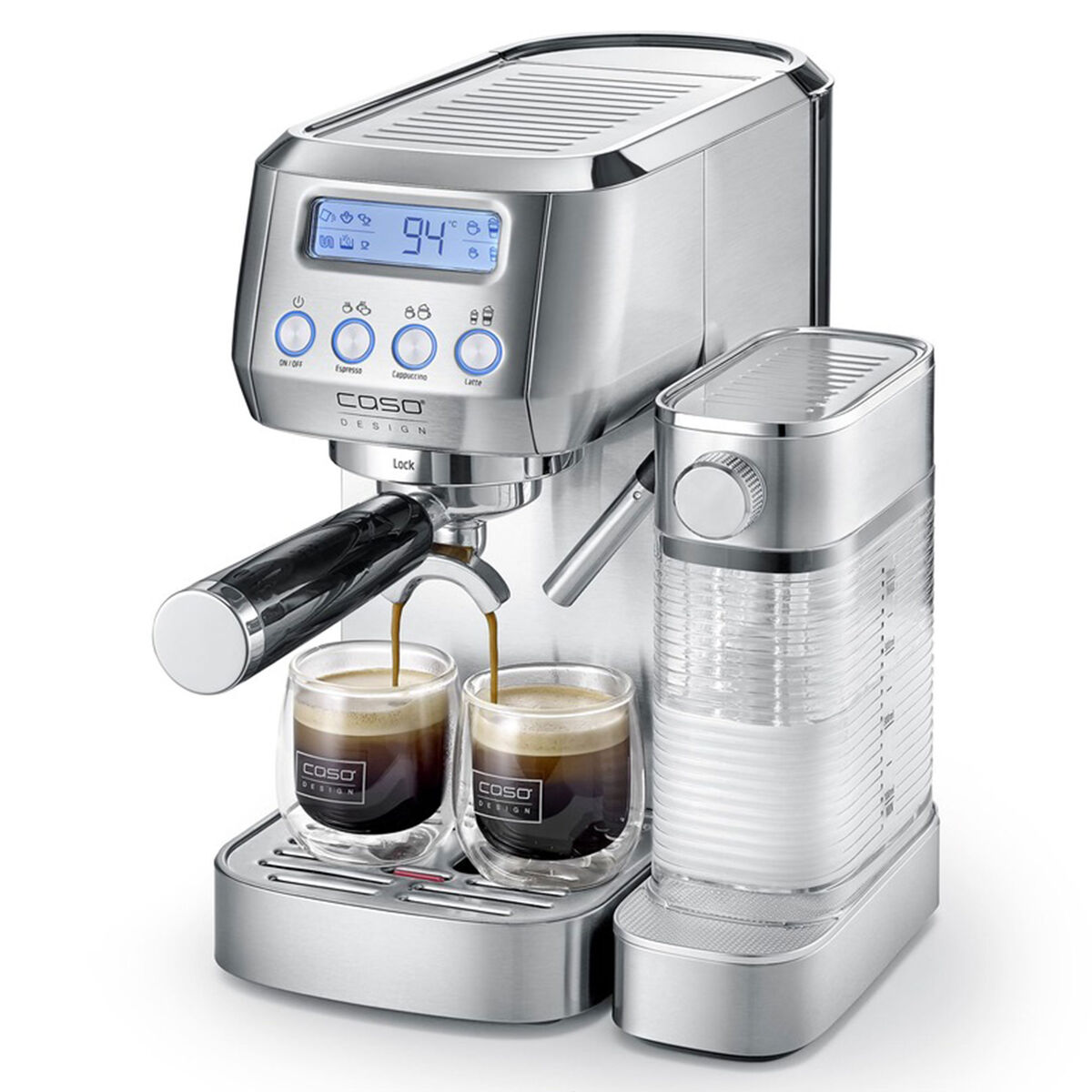 Caso Gourmet Latte Espressomaskine, sølv
