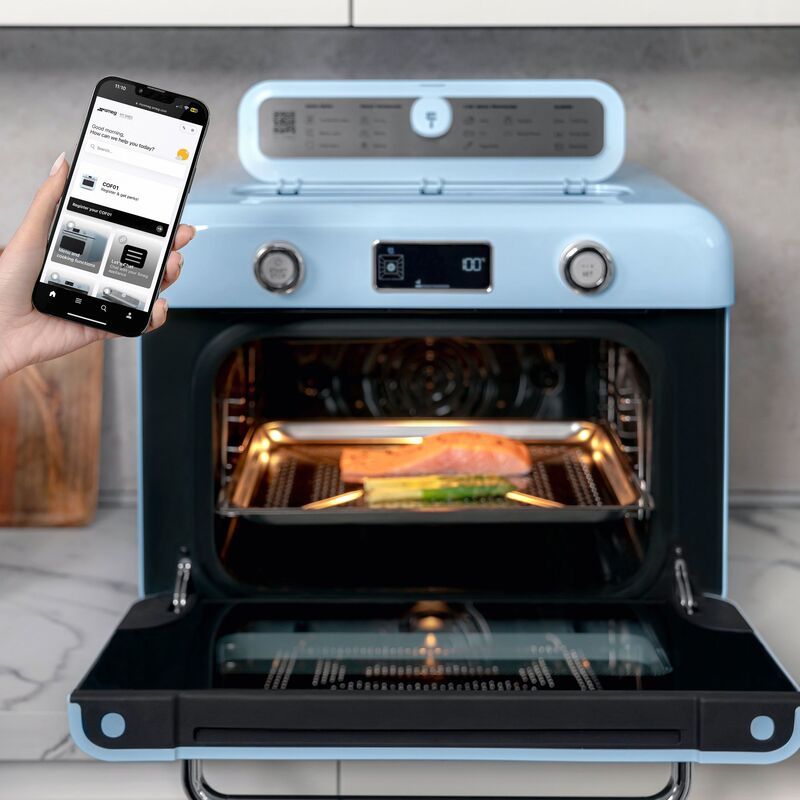 COF01PBEU Fristående ångugn, pastellblå