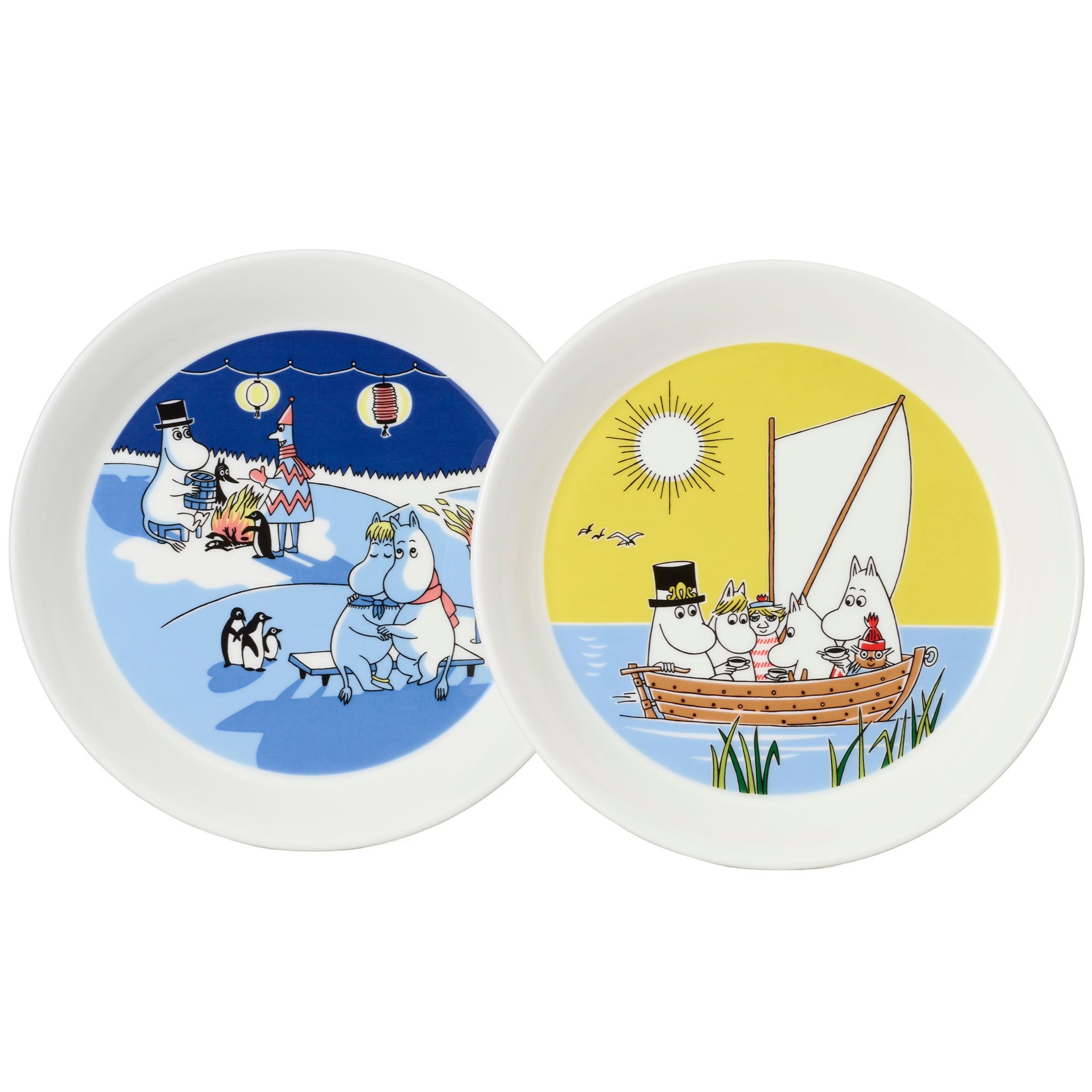 Mumin Segling & Vinterbrasa tallrik 19 cm